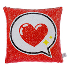 Наволочка декоративная с пайетками «Этель» Сердце, 40×40 см, велюр, 100% п/э - Фото 1