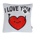 Наволочка декоративная с пайетками «Этель» I love you, 40х40 см, велюр, 100% п/э - Фото 4