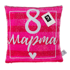 Чехол декоративный с пайетками "Этель" 8 марта, 40х40 см, велюр, 100% п/э - Фото 4