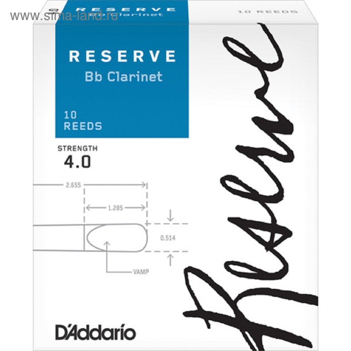 Трости DCR02405 Reserve для кларнета Bb, размер 4.0+, 2шт. - Фото 1
