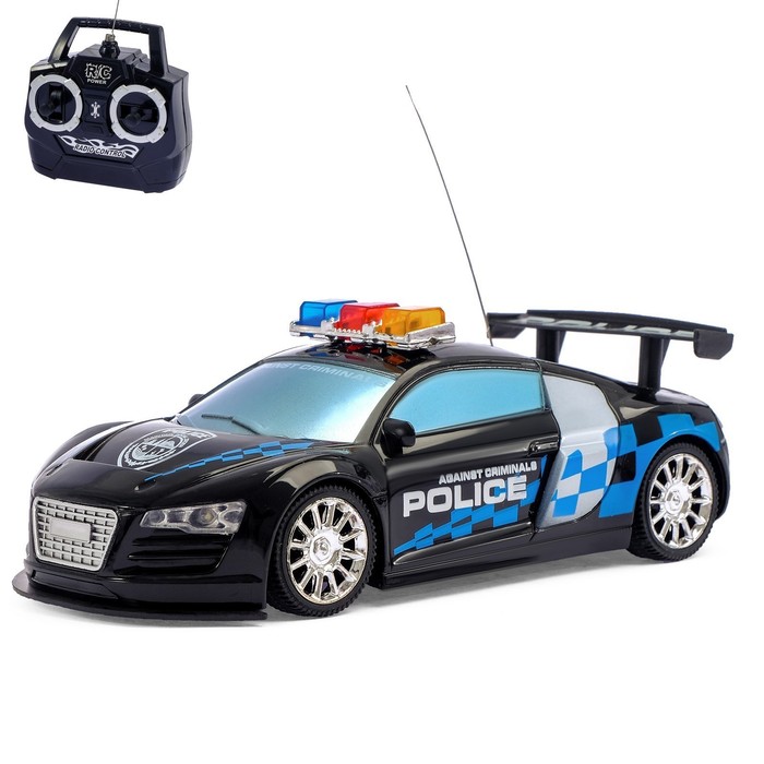 Машина радиоуправляемая «Полиция», масштаб 1:24, работает от батареек, световые эффекты - Фото 1