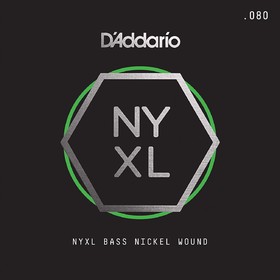 

Отдельная струна для бас-гитары D'Addario NYXLB080 NYXL никелированная, 080