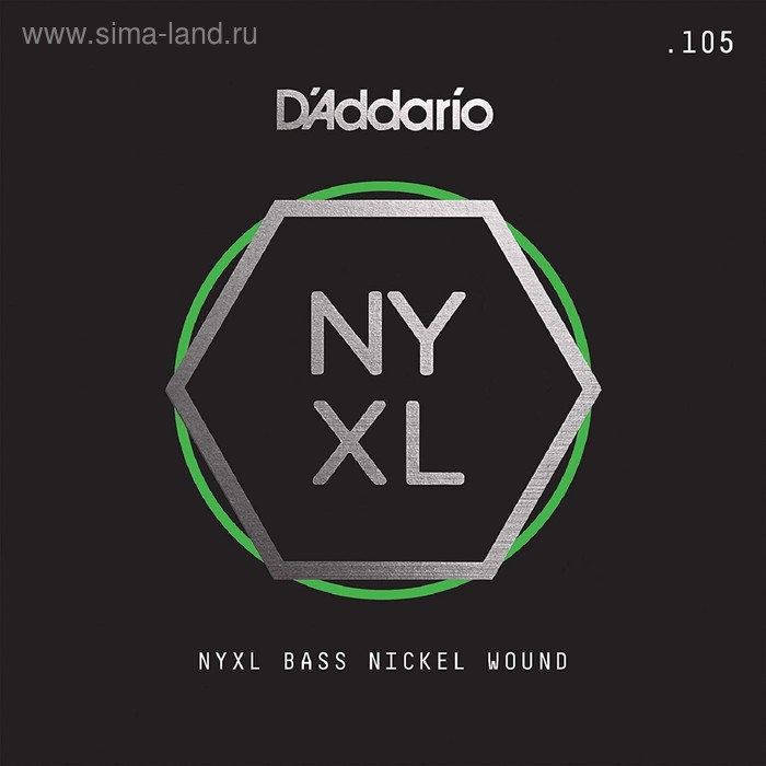 Отдельная струна для бас-гитары D'Addario NYXLB105 NYXL никелированная, 105 - Фото 1