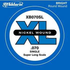 

Отдельная струна для бас-гитары D'Addario XB070SL Nickel Wound никелированная, .070, Super Long 45