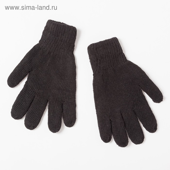 Перчатки двойные мужские Collorista, размер 26, цвет чёрный - Фото 1