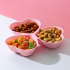 Менажница 3 секции Доляна «Сердечки», пластик, 23×21.5 см, розовая - Фото 2