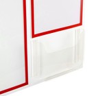 Информационный стенд «Уголок потребителя» 3 кармана (1 плоский А4, 1 плоский А5, 1 объёмный А5), цвет красный - Фото 3