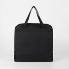 Сумка хозяйственная на молнии, наружный карман, цвет чёрный - фото 20973773