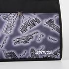 Сумка хозяйственная на молнии, наружный карман, цвет чёрный - фото 20973778