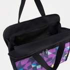 Сумка хозяйственная на молнии, наружный карман, цвет чёрный - фото 24090958