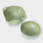 Дуршлаг кухонный с поддоном, 25×11.5 см, нержавеющая сталь, МИКС - Фото 3