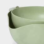 Дуршлаг кухонный с поддоном, 25×11.5 см, нержавеющая сталь, МИКС - Фото 4