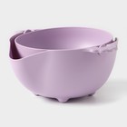 Дуршлаг кухонный с поддоном, 25×11.5 см, нержавеющая сталь, МИКС - Фото 9