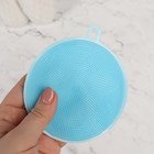 Щётка для умывания с подвесом, силиконовая, d = 11,5 см, цвет МИКС - Фото 3