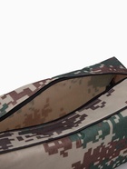 Косметичка на молнии мужская, с ручкой, с принтом, с сеткой, бежевая/зелёная - Фото 3