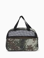 Косметичка-сумка на молнии, с сеткой, с принтом, пиксели/зелёная - Фото 3