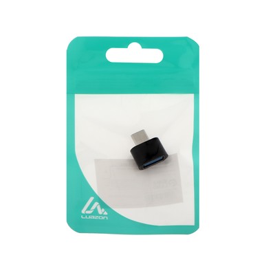 OTG адаптер Luazon, Type-C - USB, чёрный