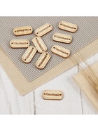 Набор нашивок из дерева Hand made, 2.4×1.2 см, 10 шт. - Фото 2