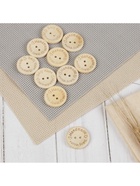 Набор нашивок из дерева Hand made with love, 2.5×2.5 см, 10 шт. - Фото 2