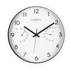 Часы настенные интерьерные «Соломон», плавный ход, d=30 см, термометр, гигрометр, белые - Фото 2