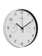 Часы настенные интерьерные «Соломон», плавный ход, d=30 см, термометр, гигрометр, белые - Фото 3