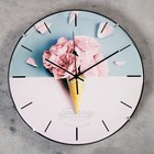 Часы настенные, серия: Интерьер, "Розовый рожок", плавный ход, d-30 см - фото 318232634