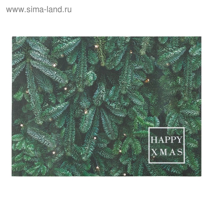 Салфетка на стол "Happy New Year" 30х40см, 100% п/э, оксфорд 420 г/м2 - Фото 1