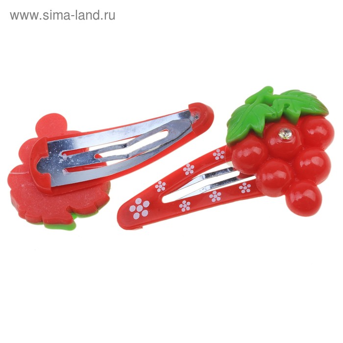 невидимка для волос "Выбражулька" глянец виноград (набор 2 шт) - Фото 1