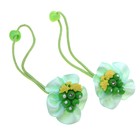 резинка для волос "Выбражулька" глянец ткань виноград (набор 2 шт) - Фото 1