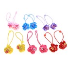 резинка для волос "Выбражулька" глянец ткань сердечко (набор 2 шт) - Фото 2