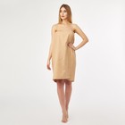 Полотенце банное вафельное «Экономь и Я», парео, 80×144 см, бежевое - Фото 1