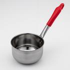 Ковш, 1 л, пластиковая ручка, нержавеющая сталь, ручки МИКС - Фото 1