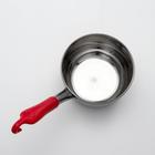 Ковш, 1 л, пластиковая ручка, нержавеющая сталь, ручки МИКС - Фото 2