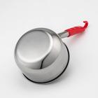 Ковш, 1 л, пластиковая ручка, нержавеющая сталь, ручки МИКС - Фото 3