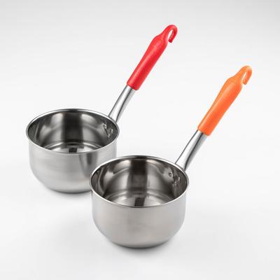 Ковш, 1 л, пластиковая ручка, нержавеющая сталь, ручки МИКС