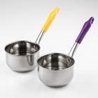 Ковш, 1 л, пластиковая ручка, нержавеющая сталь, ручки МИКС - Фото 6