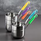 Ковш, 1 л, пластиковая ручка, нержавеющая сталь, ручки МИКС - Фото 8