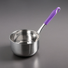 Ковш из нержавеющей стали, 1,7 л, пластиковая ручка, цвет МИКС - Фото 1