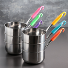 Ковш из нержавеющей стали, 1,7 л, пластиковая ручка, цвет МИКС - Фото 3