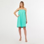 Полотенце вафельное для бани «Экономь и Я» (парео женское), 80×144 см, цвет бирюзовый - Фото 1