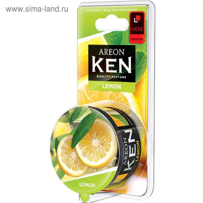 

Ароматизатор Areon Ken, на панель, аромат лимон 39465a