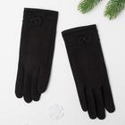 Перчатки женские "Бантик", размер 17, цвет чёрный - Фото 2