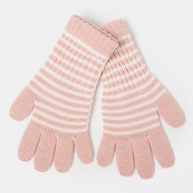 Перчатки для девочки удлинённые, цвет розовый, размер 14