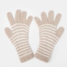 Перчатки для девочки удлинённые, бежевый, размер 14 - Фото 2