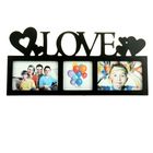 Фоторамка на 3 фото "Любовь..."черная 43,5x21 см (10x15, 10x10 см) - Фото 1
