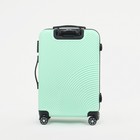 Чемодан средний 24", отдел на молнии, кодовый замок, 4 колеса, цвет мятный - фото 20974691