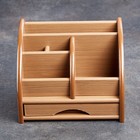 Органайзер 5 секций, 1 выдвижной ящик, серия Ясень шимо, 20×16.5×15.5 см, МИКС - Фото 3