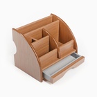 Органайзер 5 секций, 1 выдвижной ящик, серия Ясень шимо, 20×16.5×15.5 см, МИКС - Фото 10