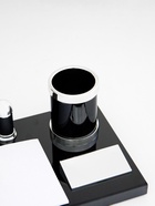 Набор настольный 4 в 1, органайзер с визитницей, черное дерево - Фото 5