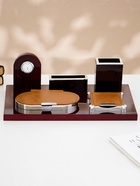 Набор настольный, органайзер 5 в 1 с визитницей и часами, 34×20×13 см - Фото 2